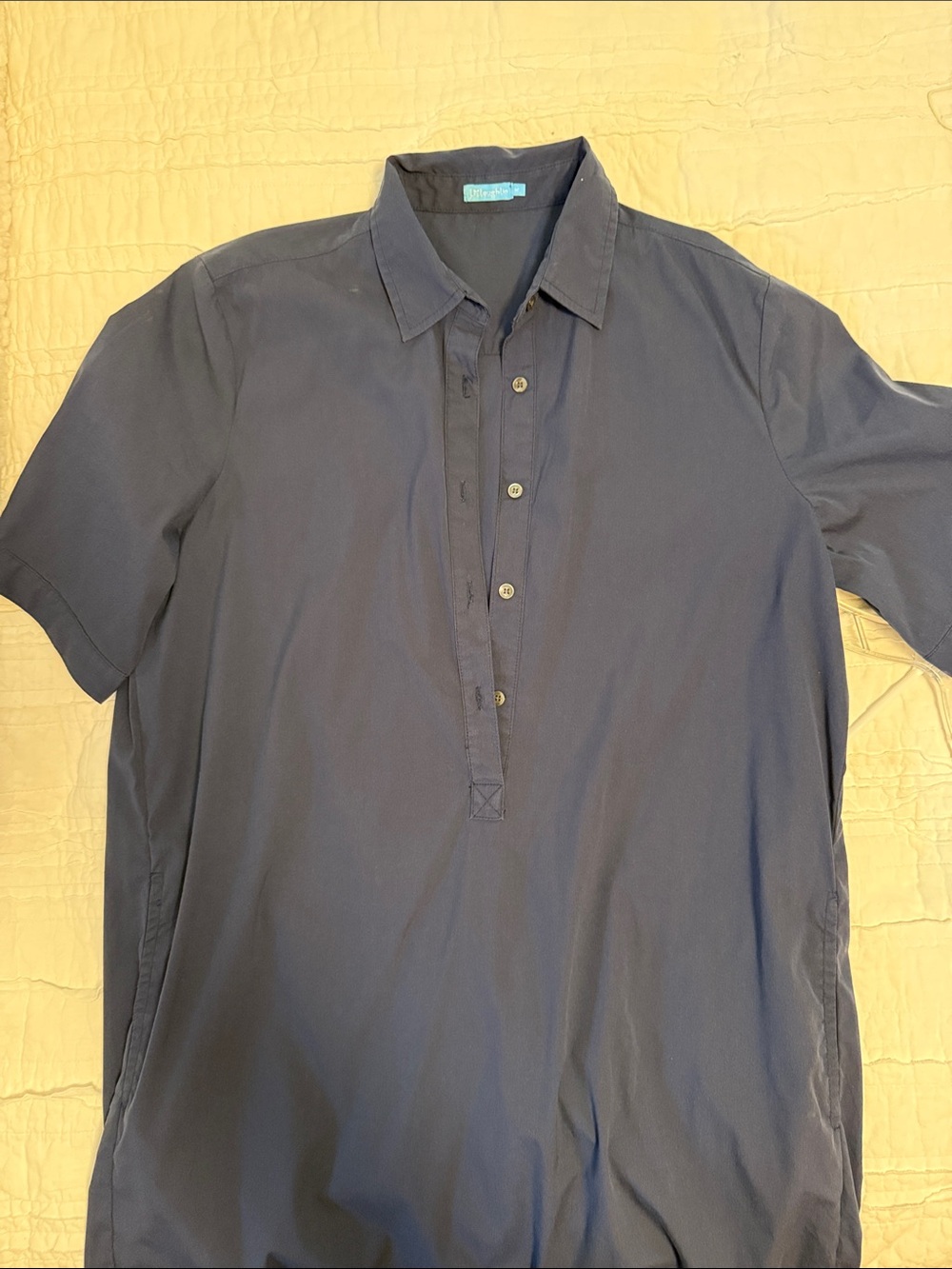 J. McLaughlin Navy Short-Sleeve dress with pockets
